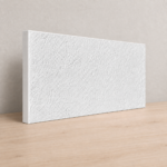 Placa de yeso blanco mate modelo Travertino, 52 × 26 cm