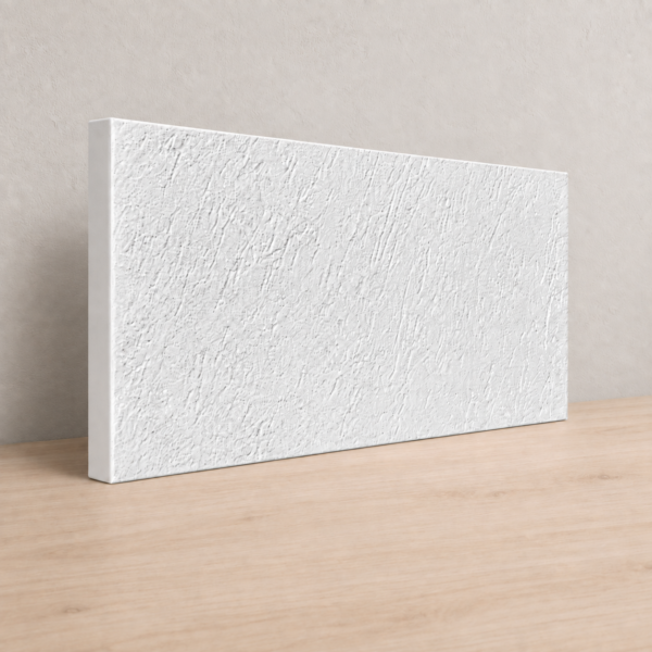 Placa de yeso blanco mate modelo Travertino, 52 × 26 cm
