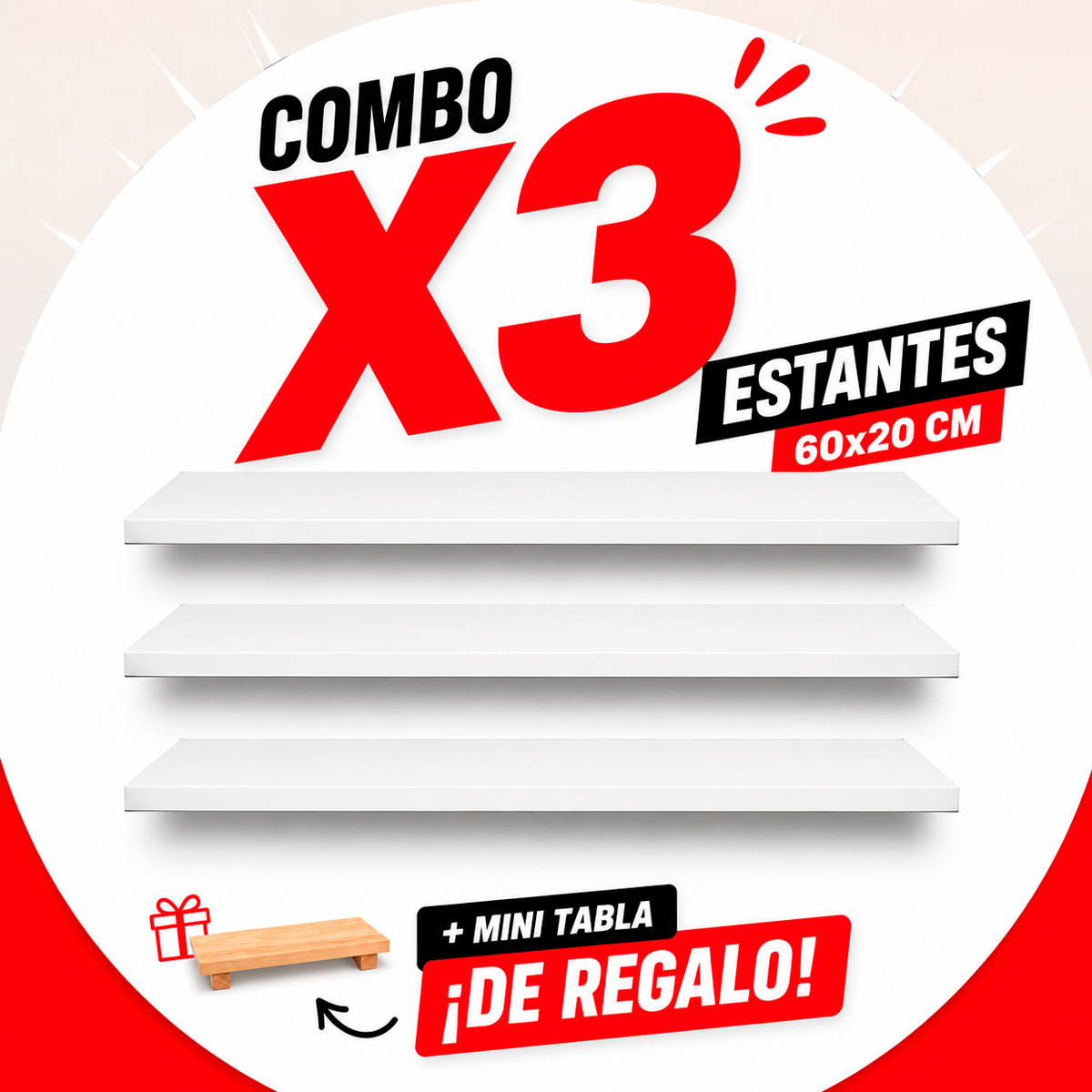 Foto combo 3 estantes